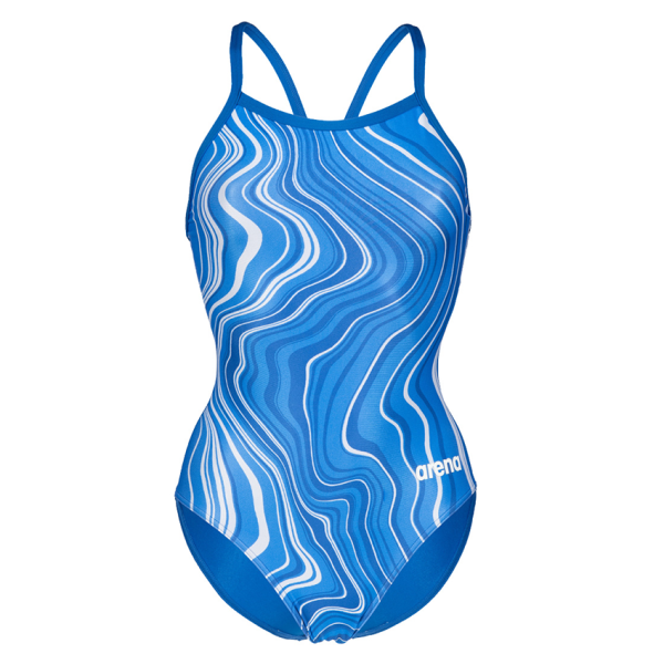 Arena Marbled Lightdrop Back Royal Blue Swimsuit