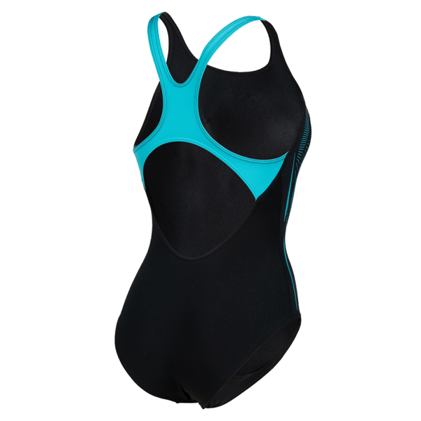 Arena Graphic Black/Turquoise Swimsuit