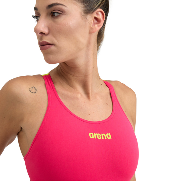 Arena Team Solid Tech Pink Swimsuit