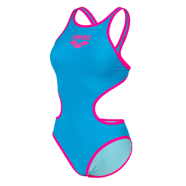 Womens Arena One Biglogo Swimsuit - Turquoise