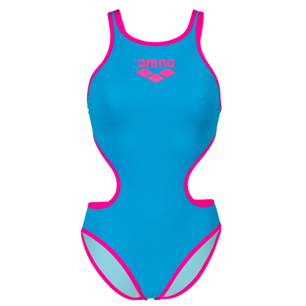Womens Arena One Biglogo Swimsuit - Turquoise