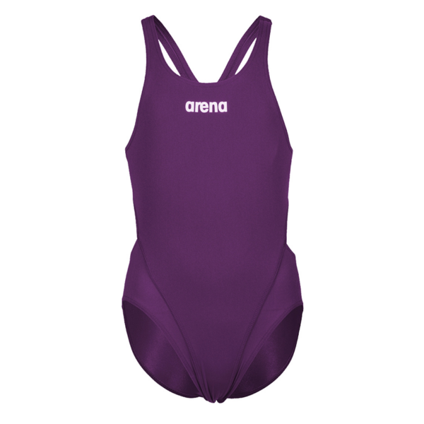 Arena Tech Solid Girls Swimsuit - Plum