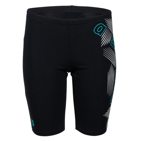 Arena Boy's Graphic Jammer - Black