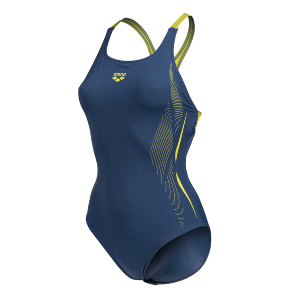Arena Graphic Grey Blue Swimsuit