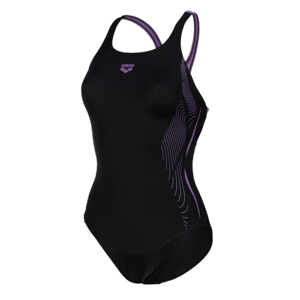 Arena Graphic Black/Lavender Swimsuit