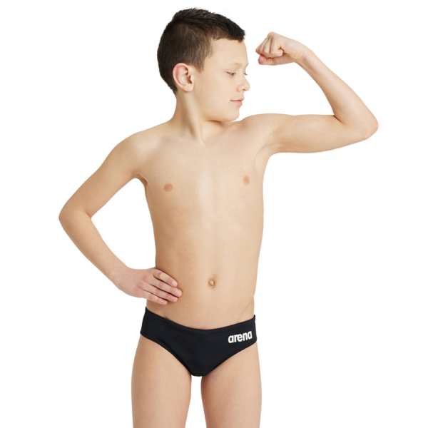Arena Boy's Team Solid Brief - Black