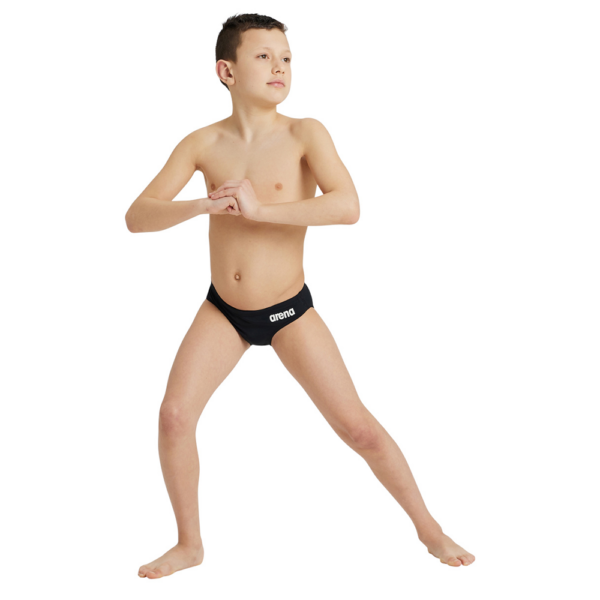 Arena Boy's Team Solid Brief - Black