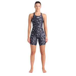 Arena Printed Black Legged Swimsuit