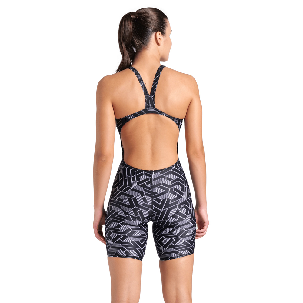 Arena Printed Black Legged Swimsuit