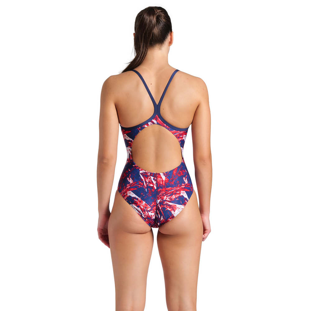 Arena Crackle Lightdrop Navy/Red Swimsuit