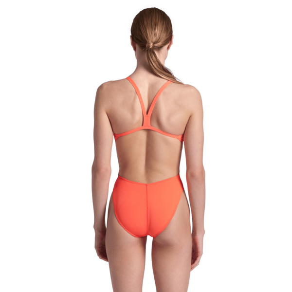 Arena Team Solid Challenge Bright Coral Swimsuit