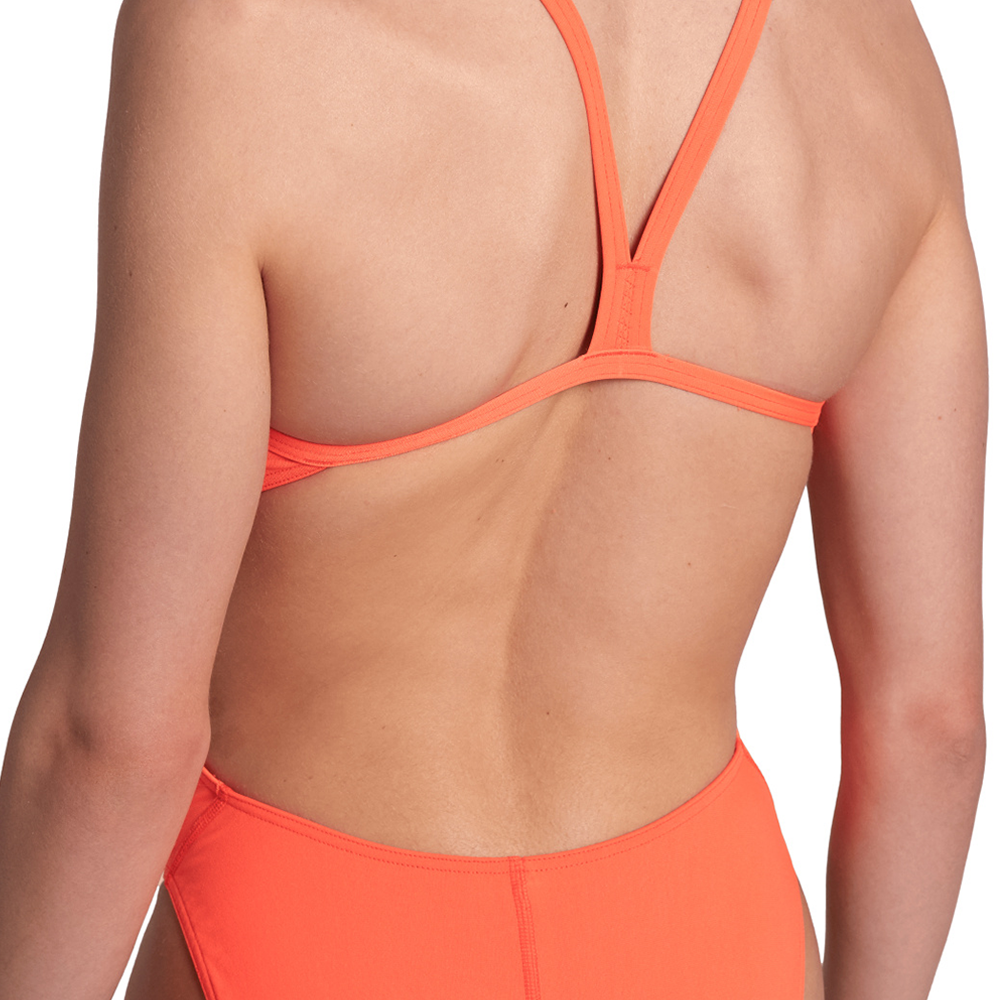 Arena Team Solid Challenge Bright Coral Swimsuit