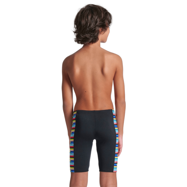 Boy's Arena Racing Stripe Black Jammer
