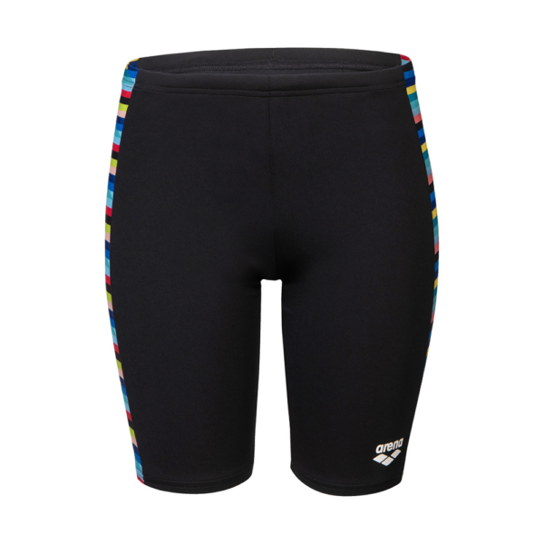 Boy's Arena Racing Stripe Black Jammer