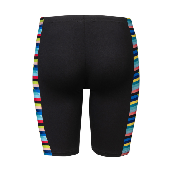 Boy's Arena Racing Stripe Black Jammer