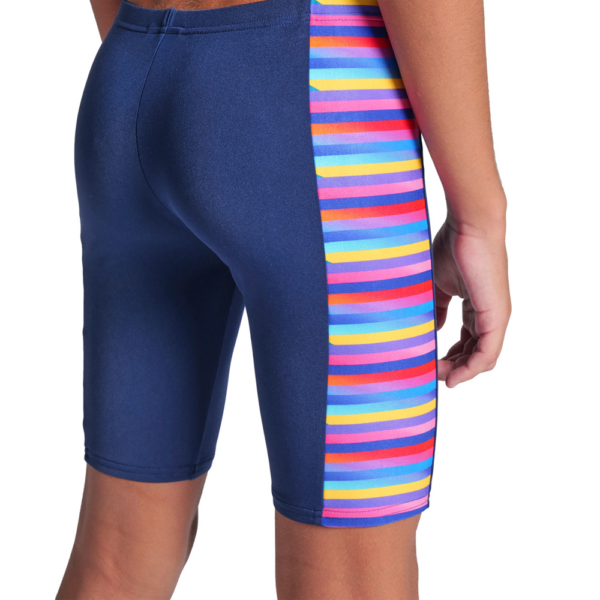 Boy's Arena Racing Stripe Blue Jammer