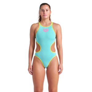 Womens Arena One Biglogo Swimsuit - WaterBlue