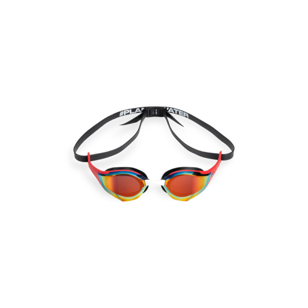 Arena Cobra Edge Swipe Mirrored Goggles - Gold / Red