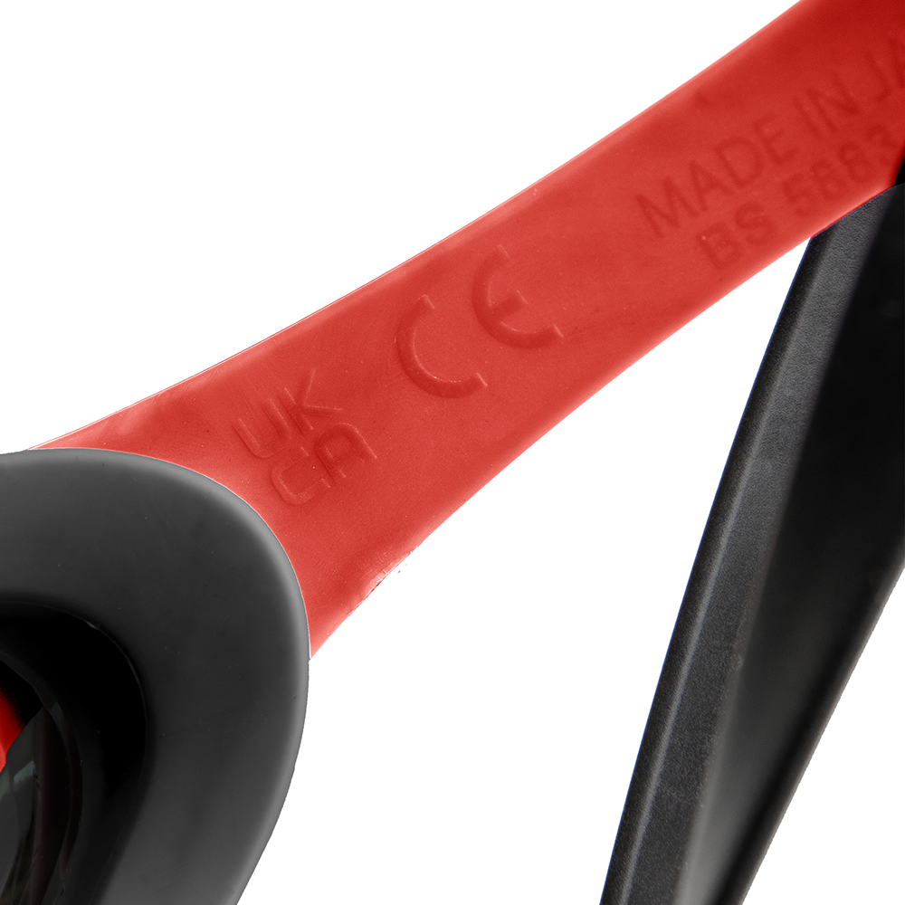 006870-103-COBRA-EDGE-SWIPE-MR-S-007 Arena Cobra Edge Swipe Mirrored Goggles - Gold / Red