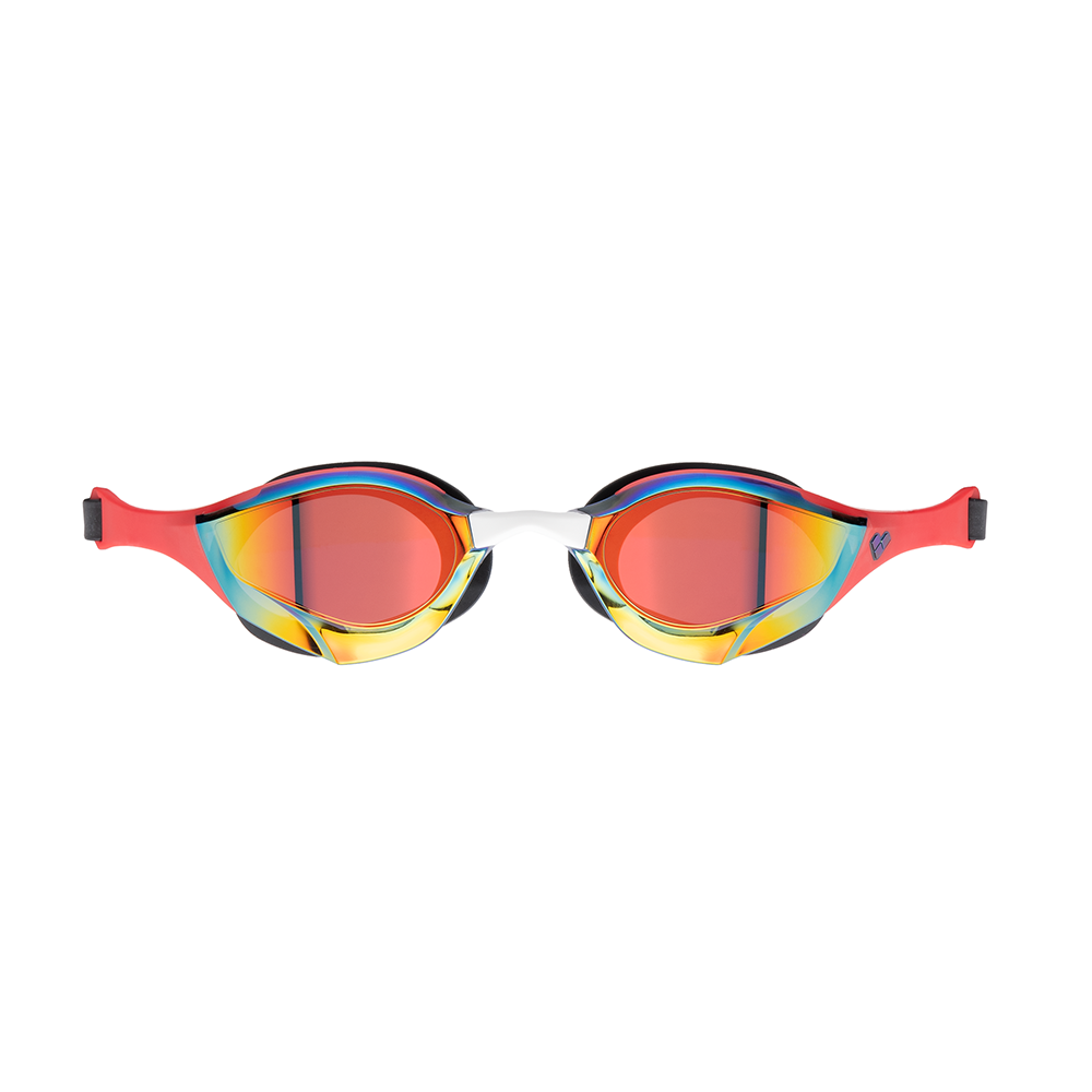 006870-103-COBRA-EDGE-SWIPE-MR-S-008 Arena Cobra Edge Swipe Mirrored Goggles - Gold / Red