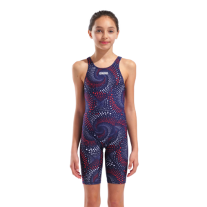 Arena Girls Legged Swimsuit - Navy