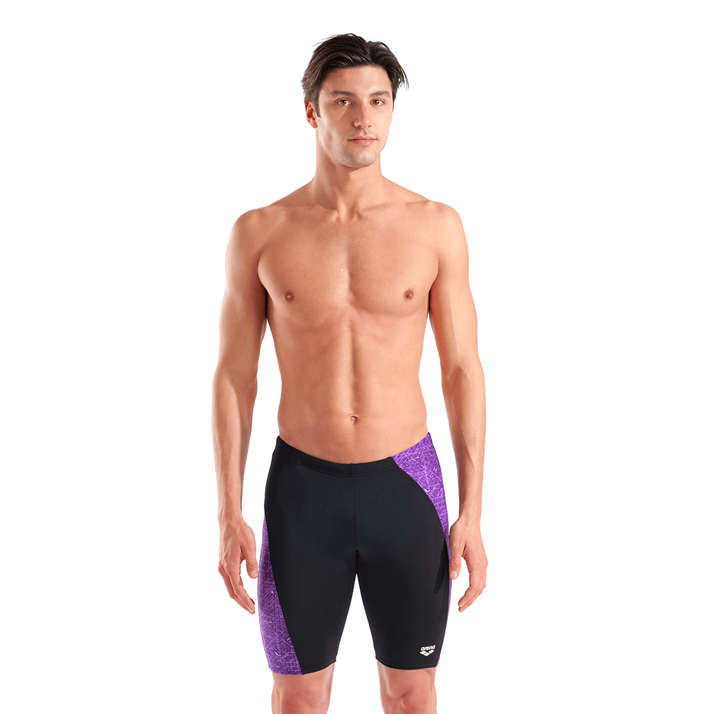 010272-590-MEN'S-ARENA-RIBBED-SWIM-JAMMER-001.e7ca8de7 Arena Ribbed Black/Purple Jammer