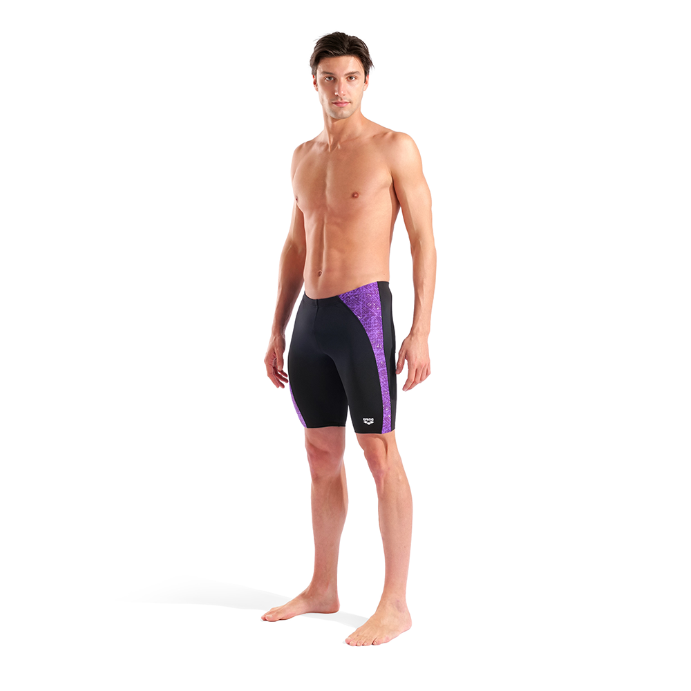 010272-590-MEN'S-ARENA-RIBBED-SWIM-JAMMER-003.35527a18 Arena Ribbed Black/Purple Jammer