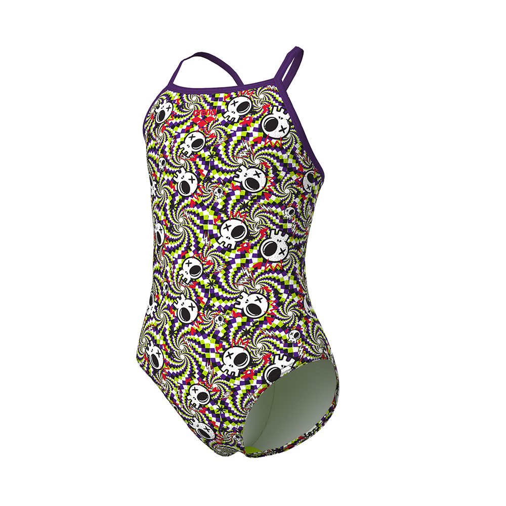 010284-590-00.5443e593 Arena Girls Swimsuit - Fun Skulls