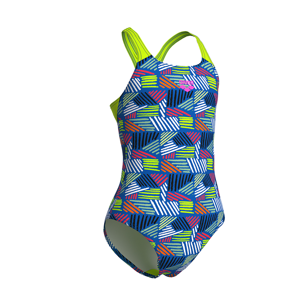 010285-760-01.2ffc031f Arena Girls Swimsuit - Blue Candies