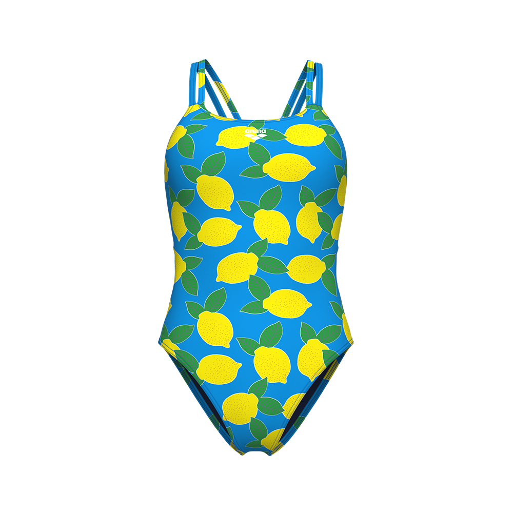 010704-858-02 Arena Lemons Lace Back Swimsuit