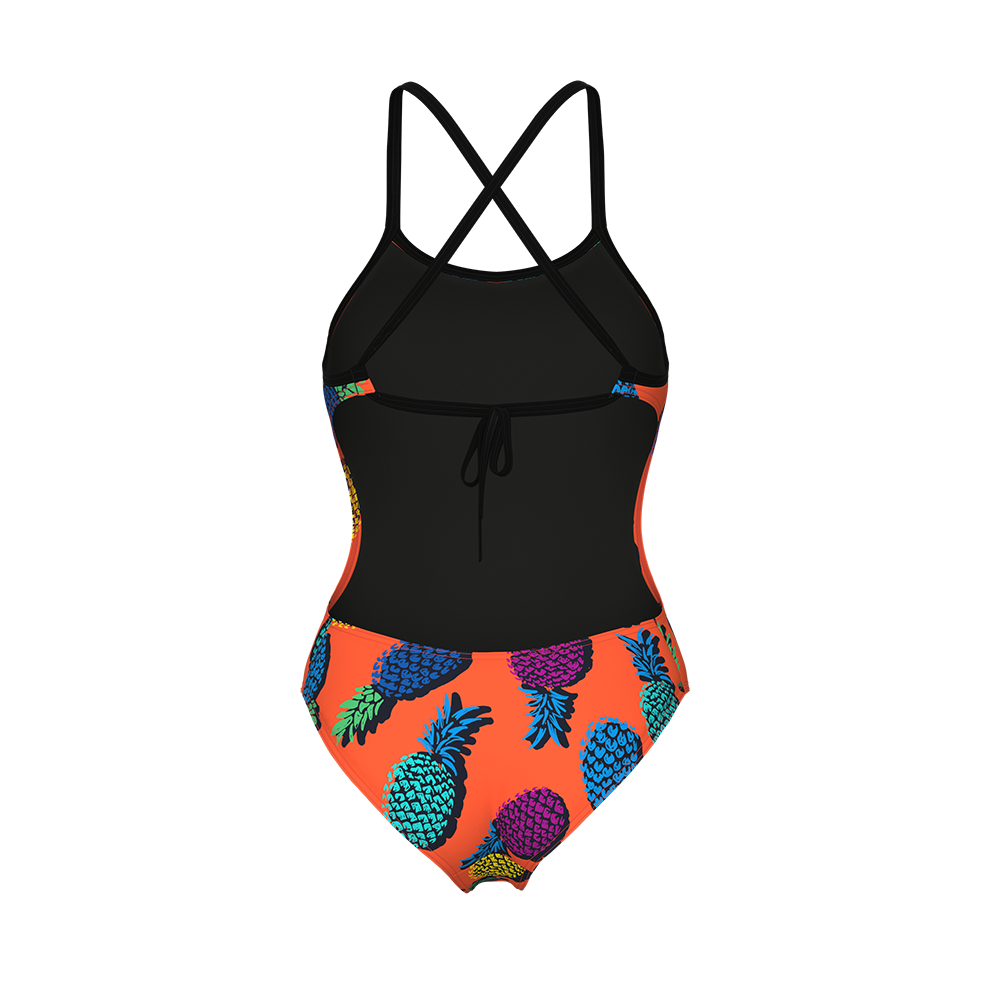 010706-350-03 Arena Pineapples Tie Back Swimsuit