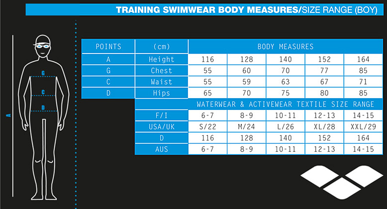 Speedo Jammers For Boys Size Chart